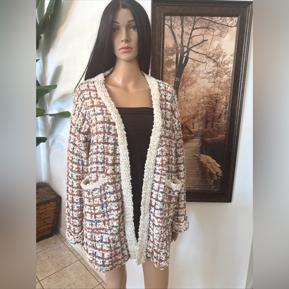 Multicolor Textured Blazer - Picture 1 of 9